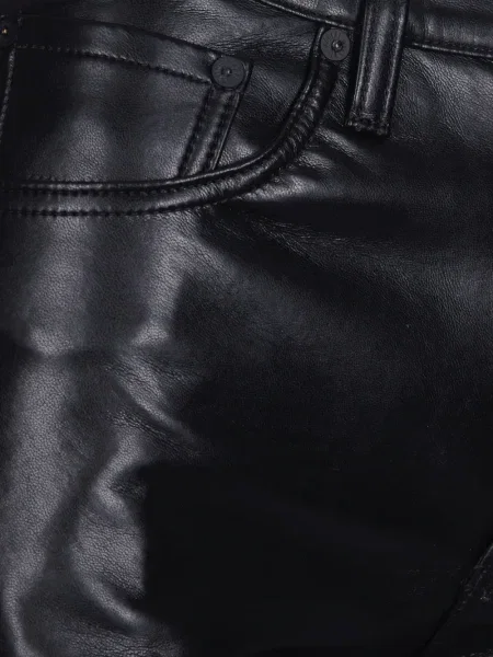 Spodnie Agolde skórzane czarne
