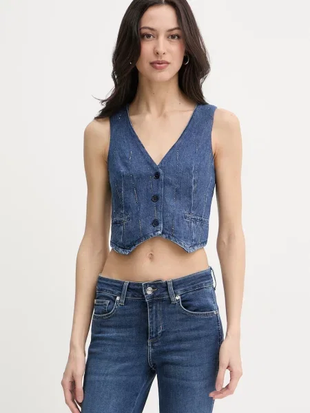Liu Jo kamizelka jeansowa niebieska