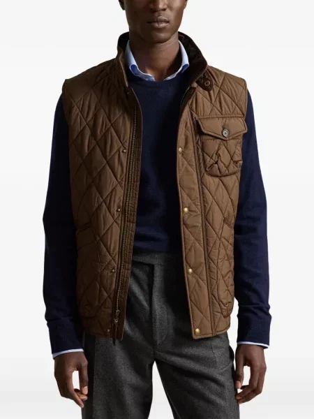Mănuși Polo Ralph Lauren din piele de căprioară cu șireturi cu vârf închis albastru