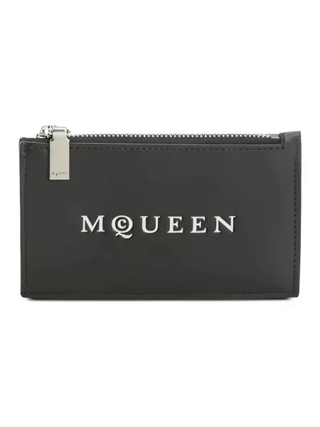 Portfel Alexander Mcqueen z logo czarny