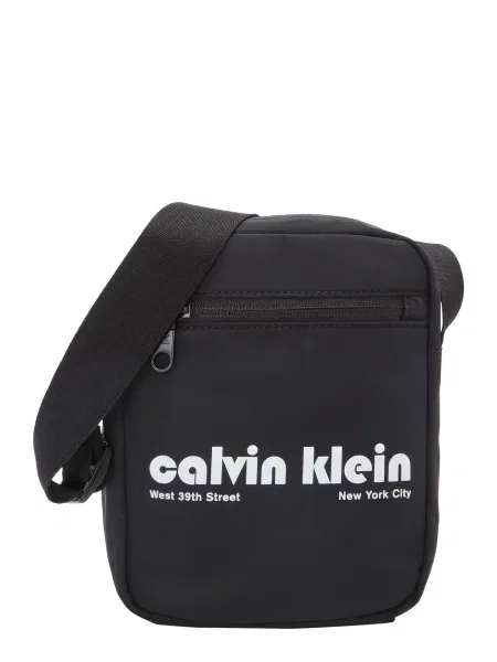Calvin Klein Jeans Taška cez rameno / biela čierna