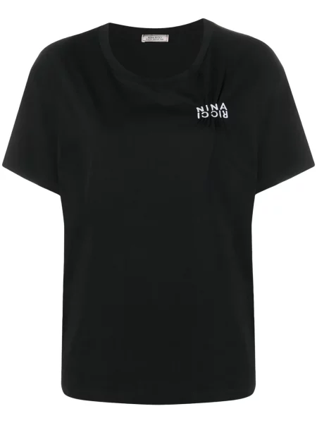 Tricou Nina Ricci cu broderie negru