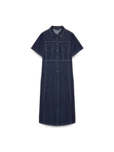 Sukienka koszulowa Fiorella Rubino garniturowa niebieska
