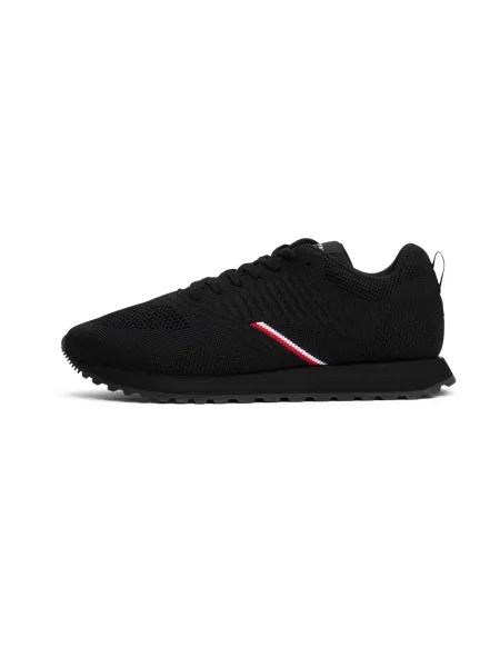 Tommy Hilfiger Laisvalaikio batai New Runner Eva Corpo Knit juoda