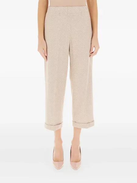 Pantaloni Liviana Conti cu model herringbone