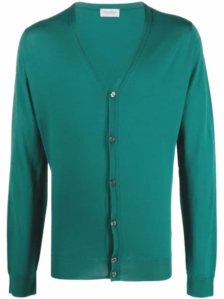 Cardigan John Smedley tricotate verde