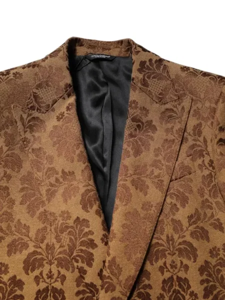 Gėlėtas žakardinis kostiumas Dolce & Gabbana ruda