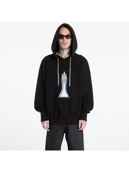 Sweatshirt Rick Owens DRKSHDW Oversized Hoodie Black/ Milk S črna