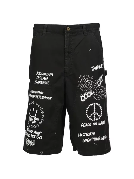 Pantaloni scurți Swjp cu imagine negru