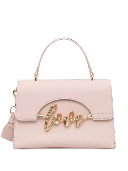 Geantă Love Moschino cu autograf roz