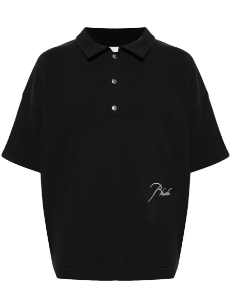 Polo Rhude cu broderie negru