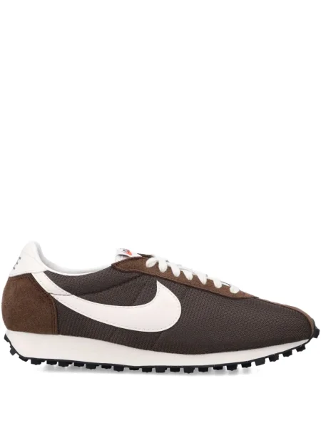 Sweter Nike zamszowy plisowany z nadrukiem brązowy