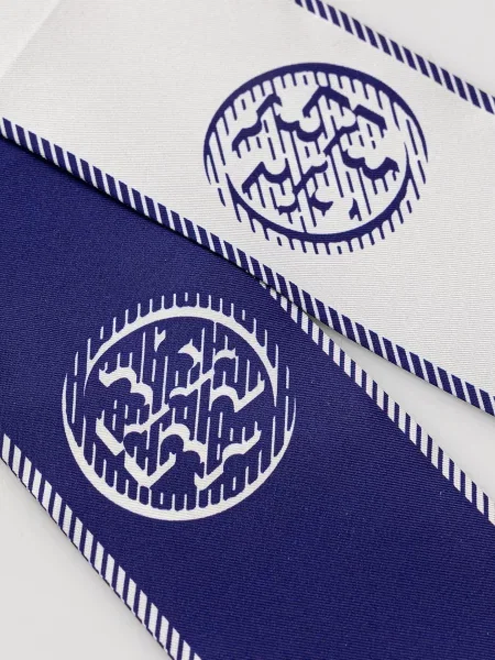 Chusta Tory Burch wiązana niebieska