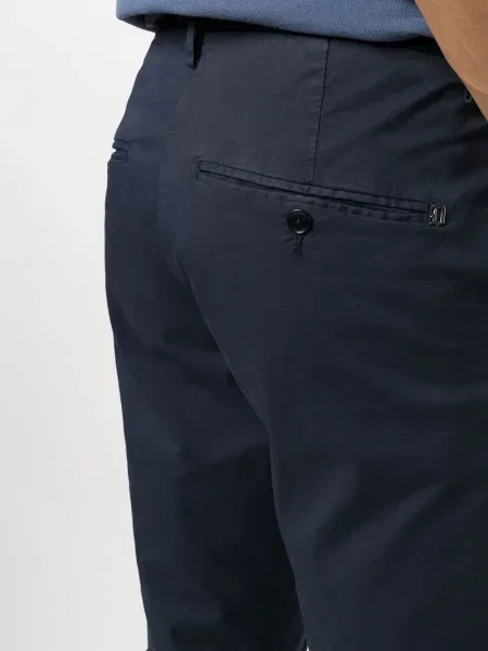 Pantaloni chino Dondup plisate albastru