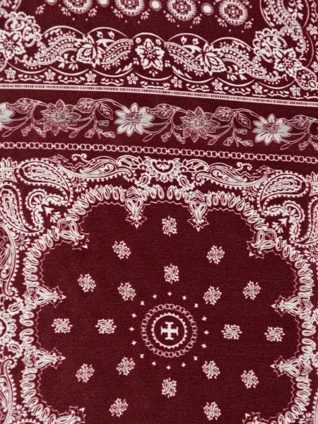 Шовкова хустка на шию Answear.LAB візерунок бордовий