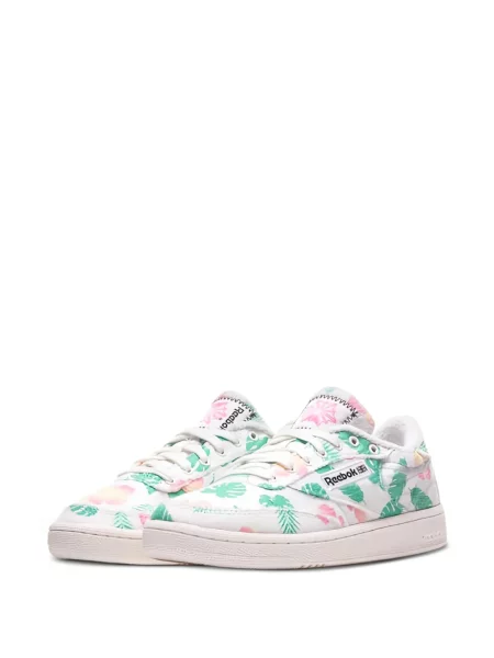 Sneakersy Reebok Club C 85 w kwiatki z nadrukiem białe