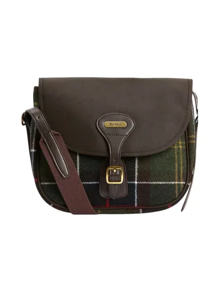 Barbour torebka z dodatkiem wełny brązowa