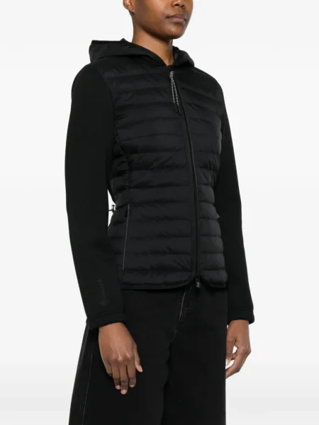 Жилетка Moncler Grenoble с качулка черно