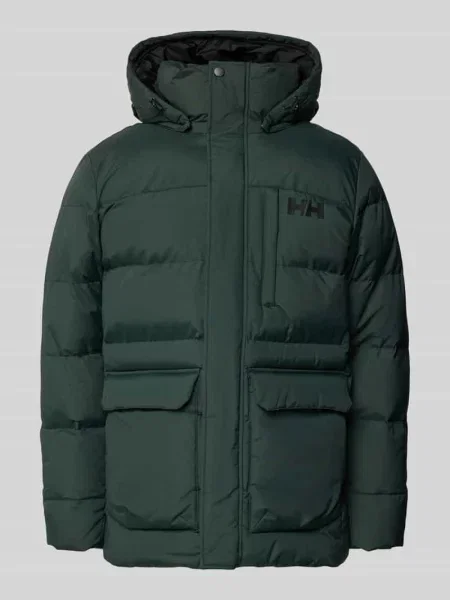 Parka z logo i z patką model VARDO' Helly Hansen oliwkowa