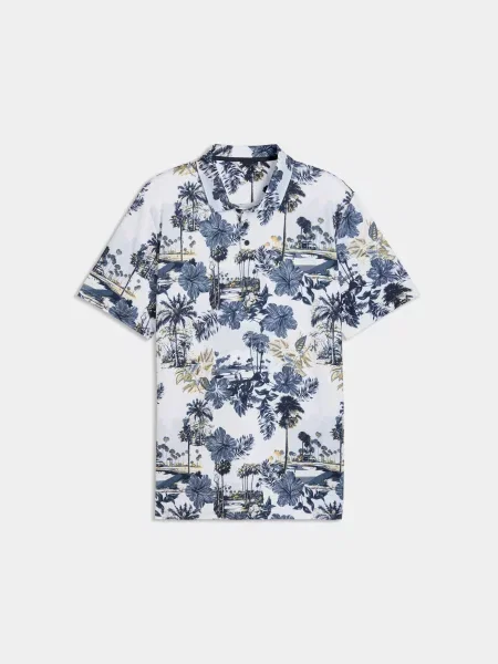 Спортивна футболка PUMA Cloudspun Palm Polo комбінований верх білий