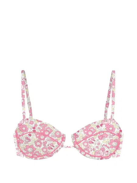 Top Mc2 Saint Barth cu model floral cu imagine alb