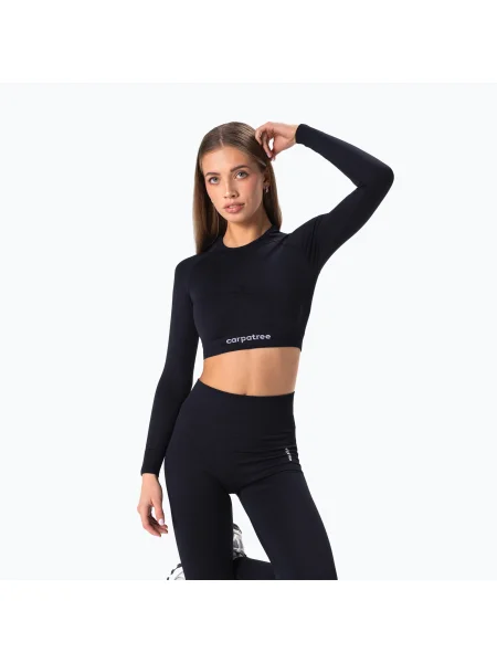 Блуза Carpatree с дълъг ръкав черно