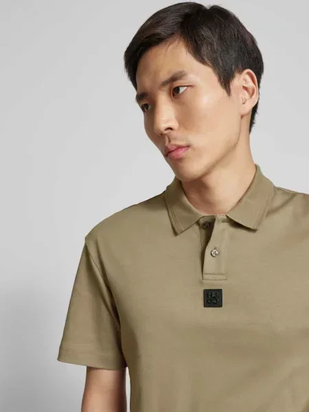 Koszulka polo o kroju regular fit z naszywką z logo model Deabono' Hugo