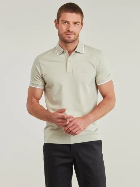 Tricou polo Boss bej