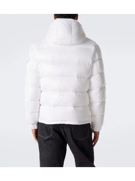 Geacă cu puf Moncler Maya cu glugă alb