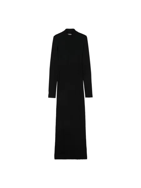 Lniana sukienka maxi Cotton Citizen czarna