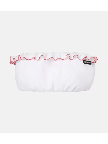 Top Miu Miu din poplin alb