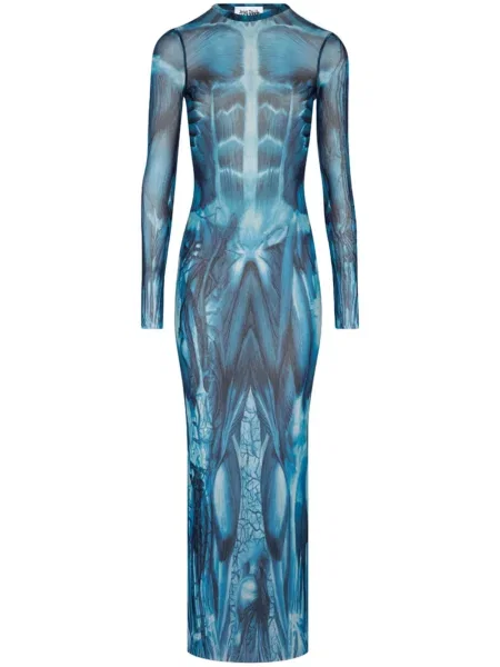 Rochie Jean Paul Gaultier cu imagine albastru