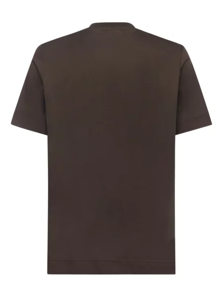 Tricou Giuliano Galiano cu decolteu în U scurt maro