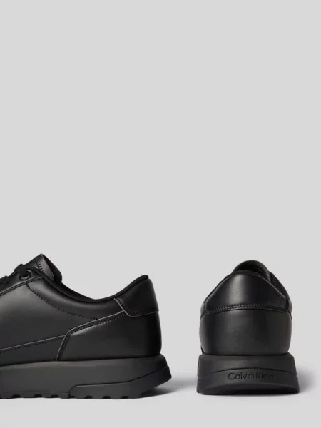 Buty Calvin Klein City Runner Laceup Leather triple black czarne