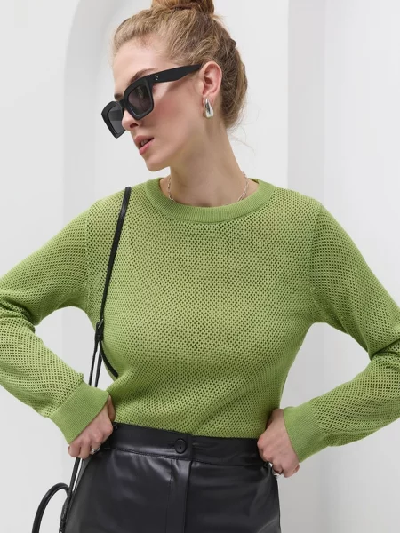 Джемпер TrikoBakh салатовий вовна/поліестер