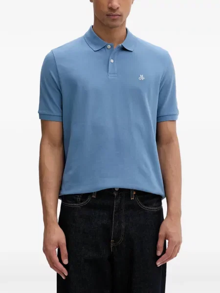 Tricou polo Marc O'polo cu autograf albastru