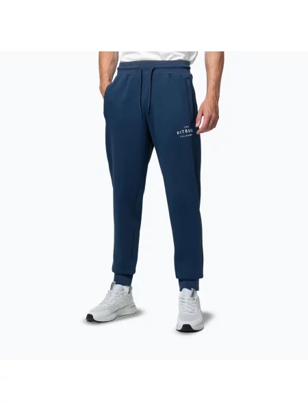 Pantaloni pentru bărbați Pitbull Sampson Track Pants petrol blue albastru