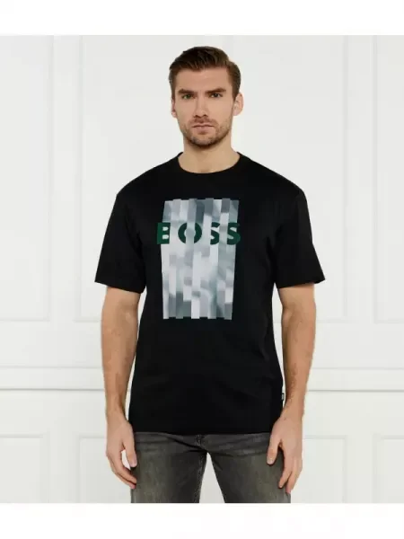 BOSS BLACK Tricou C-Tessin negru
