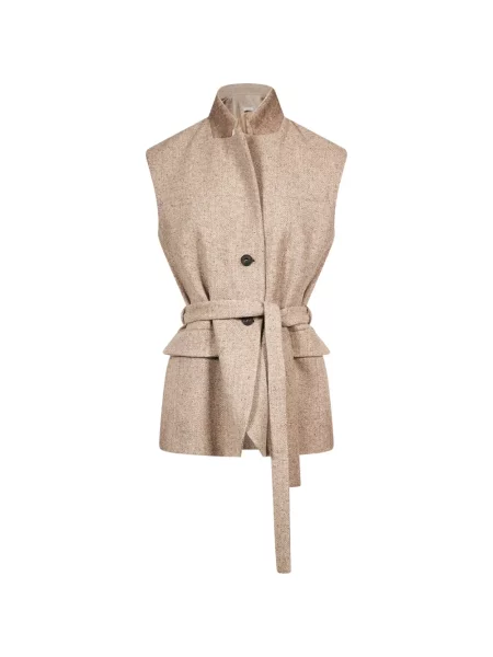 Cu centură vestă Antonelli cu model herringbone