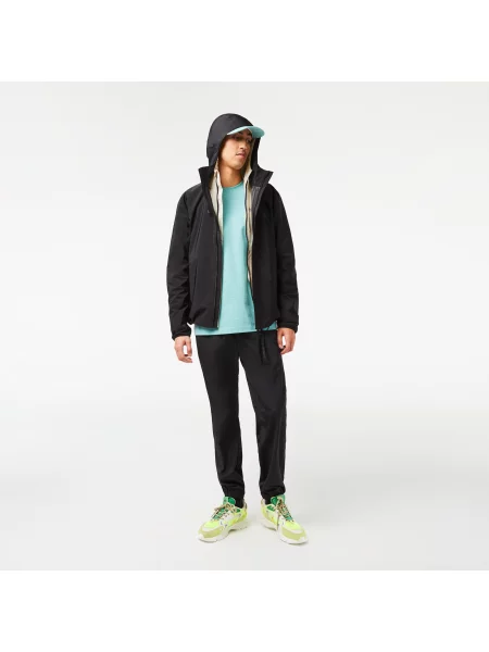 Lacoste Wodoodporna Krótka Kurtka Sportowa Lacoste czarna