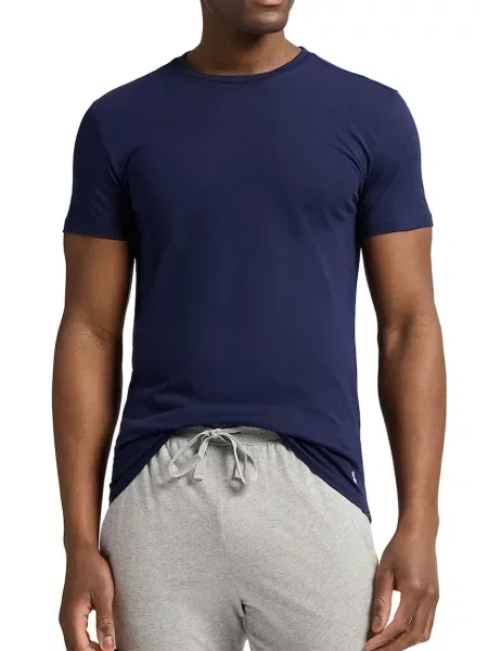 Однотонная футболка Polo Ralph Lauren синяя