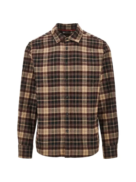 Cămașă Mc2 Saint Barth cu broderie de flanelă maro