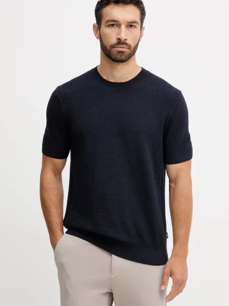 BOSS tricou bleumarin uni