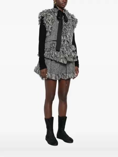 Geacă Sacai din tweed gri