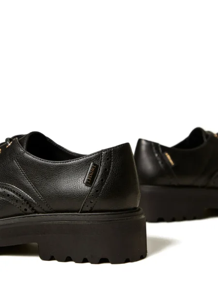Pantofi Twinset cu șireturi din dantelă negru