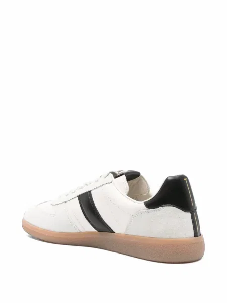 Sneakerși Tom Ford din piele de căprioară alb