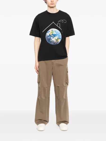 Tricou Melt cu imagine cu decolteu rotund negru