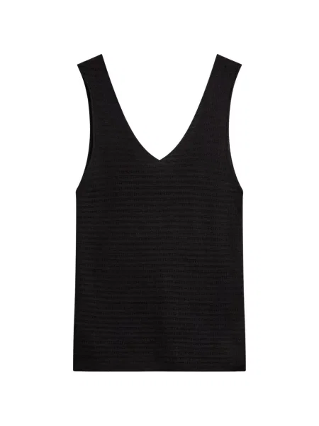 Top Minimum tricotate negru