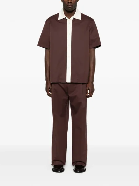 Plisuoti kelnės Jil Sander ruda