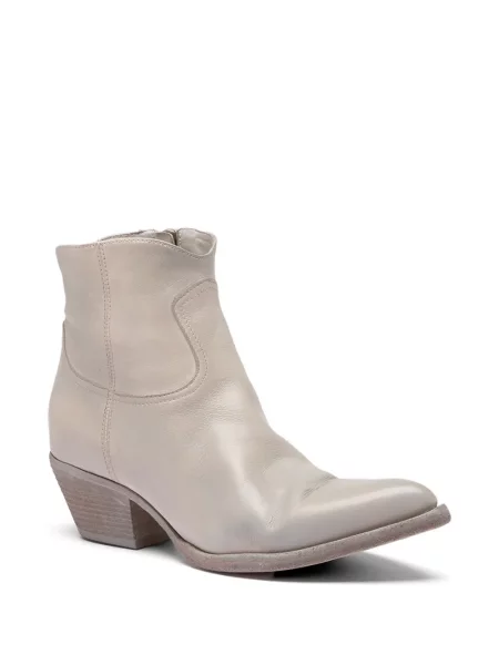 Botine Officine Creative din piele alb